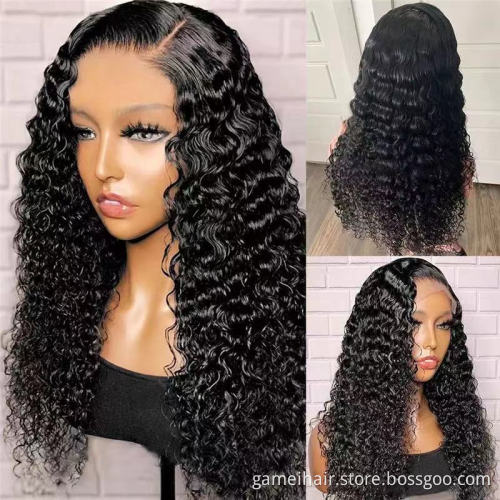 GMwigs 13x4 transparent Lace Front Human Hair Wigs For Women Remy Brazilian water wave 4x4 transparent  Lace Closure Wig